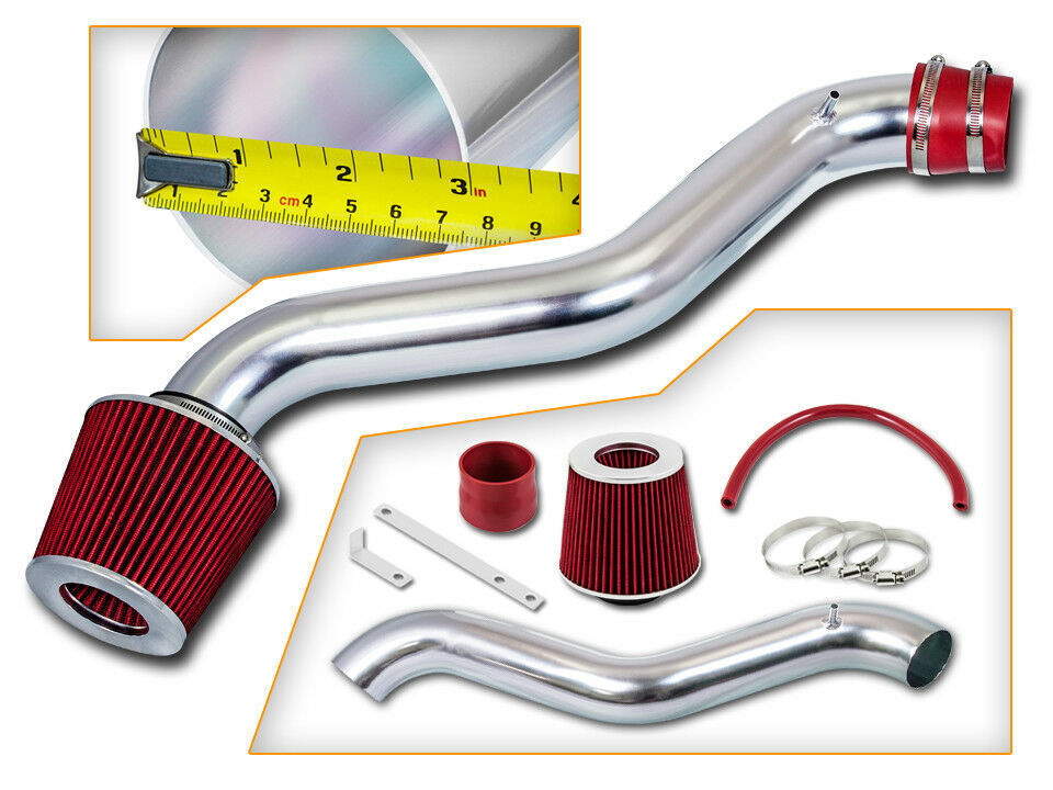 BCP RED 1997-2001 Prelude 2.2L L4 Short Ram Air Intake Induction Kit + Filter