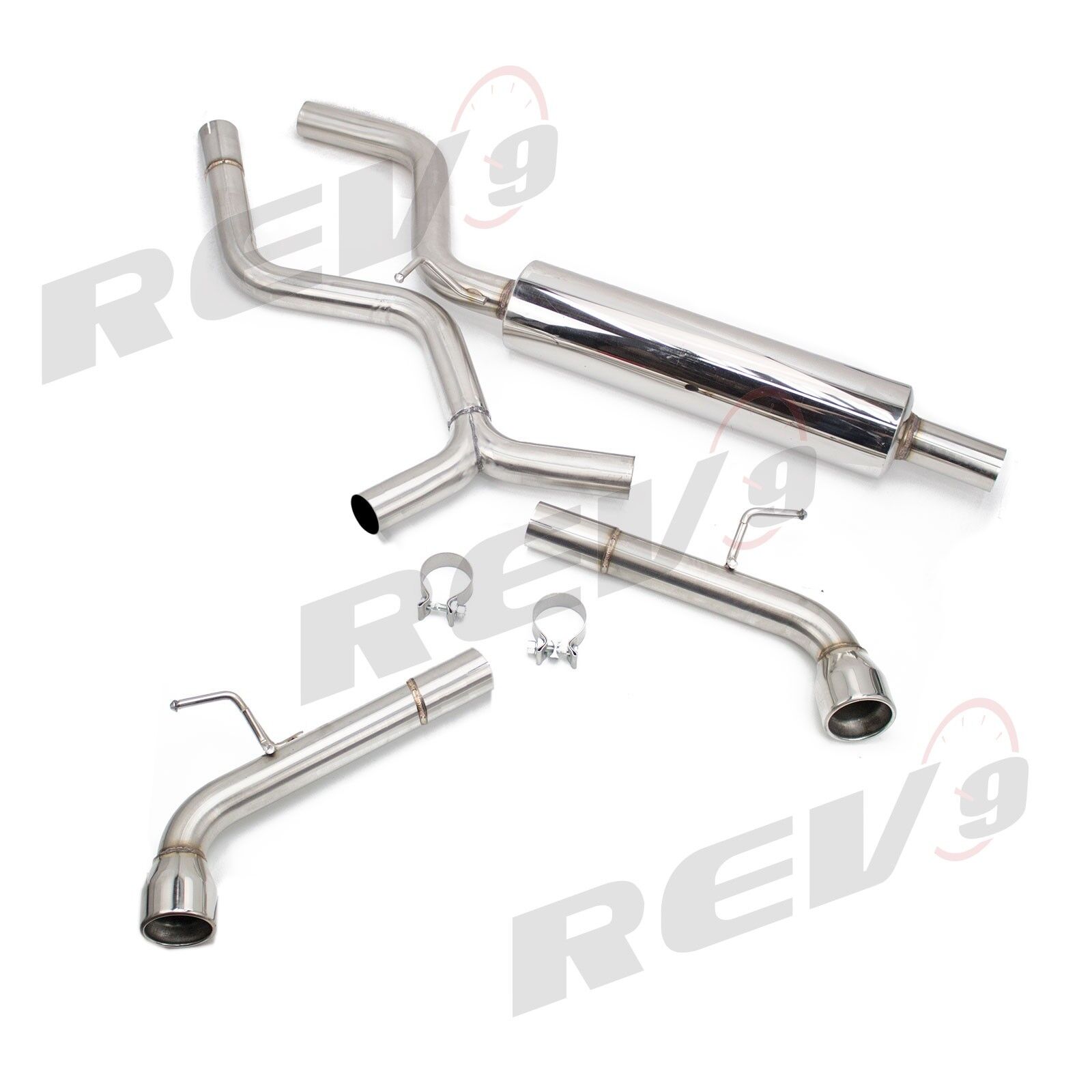 For VW Golf MK7 2015+ 2.0L Turbo Dual Exit Catback Exhaust Stainless Pipe Kit