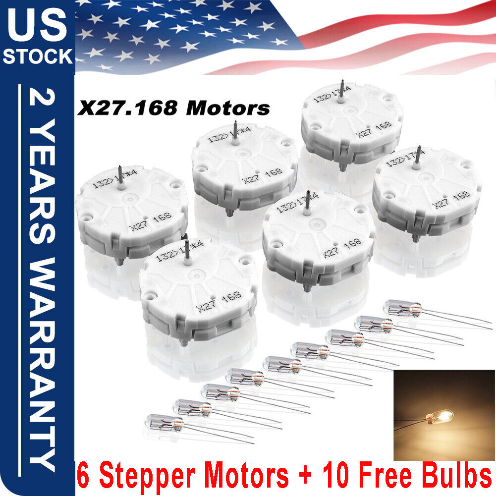 6PCs GM GMC Stepper Motor Speedometer Gauge Repair Kit Cluster 10 Bulbs X27 168