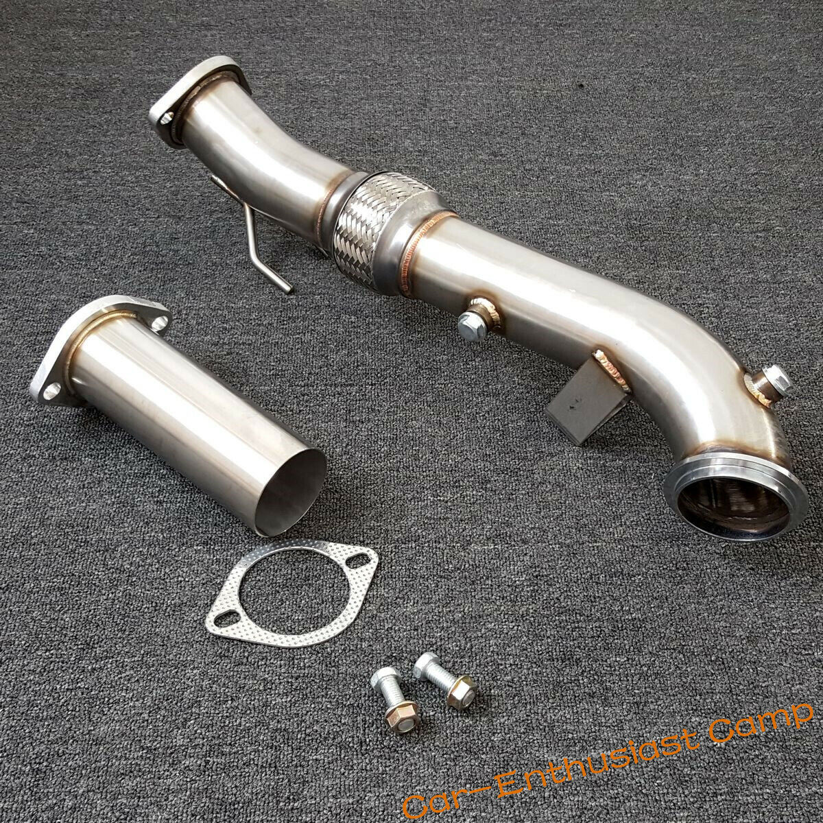 For 2013-2018 Ford Focus ST 2.0L New 3\'\' Stainless Steel Turbo Exhaust Downpipe