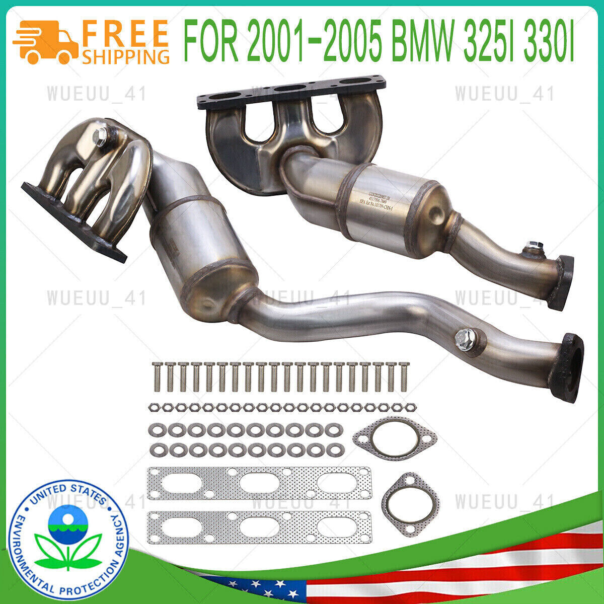 For BMW 325i 325ci 2.5L 2001-2005 Front Catalytic Converter Exhaust Manifold EPA