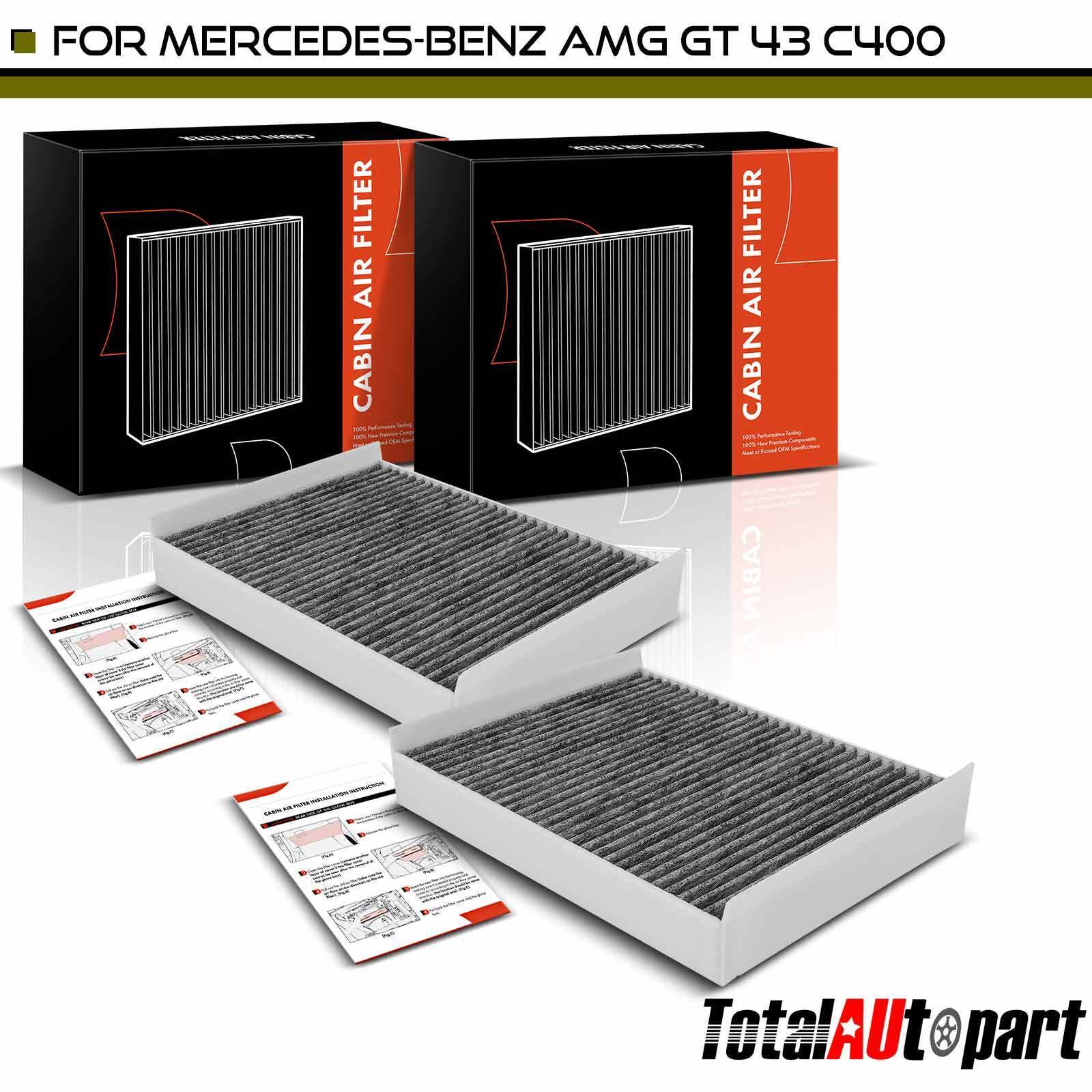 2x Activated Carbon Cabin Air Filter for Mercedes-Benz C300 C400 E300 E350 E450