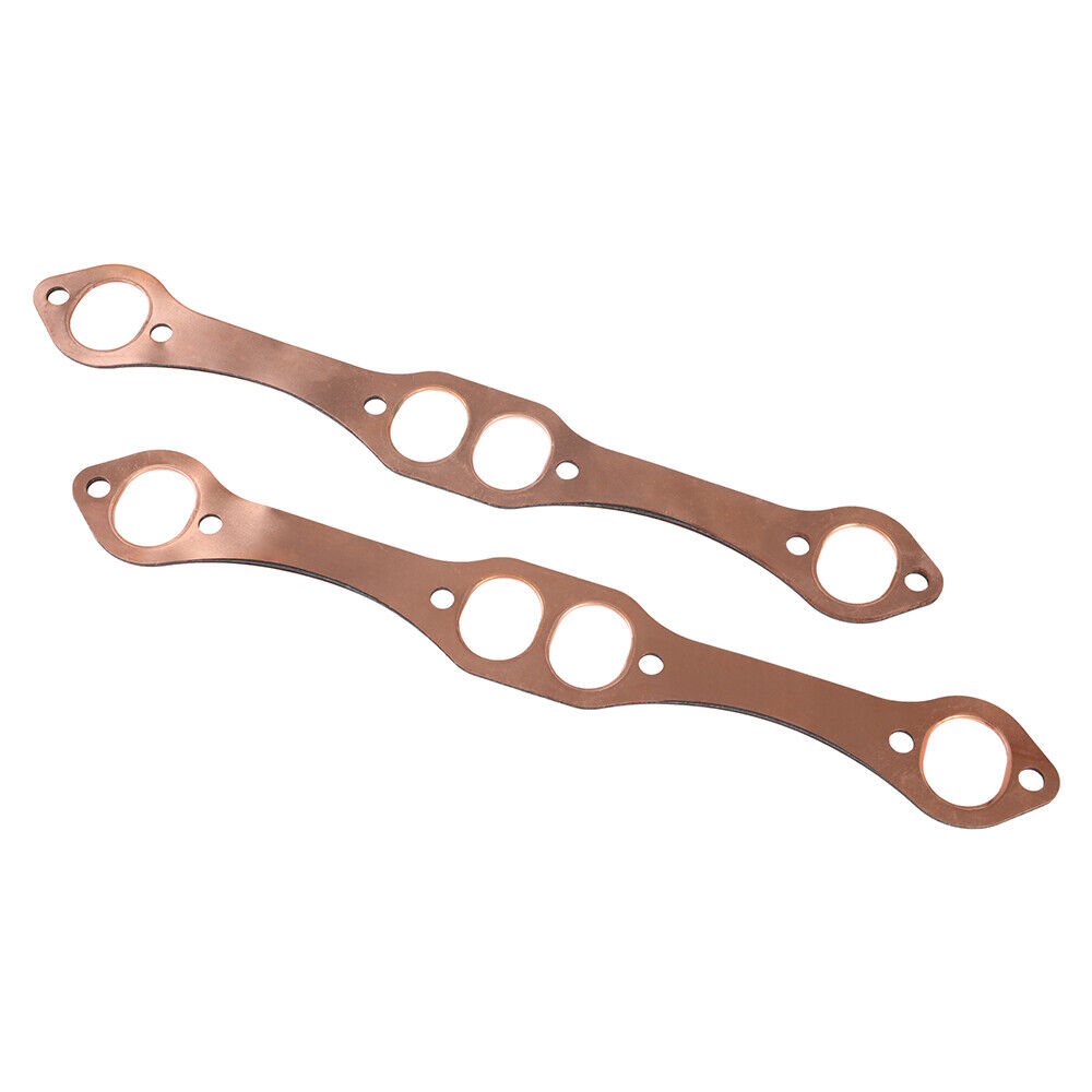 SBC Oval Port Copper Header Exhaust Gaskets For SB Chevy 283 327 350 383 400