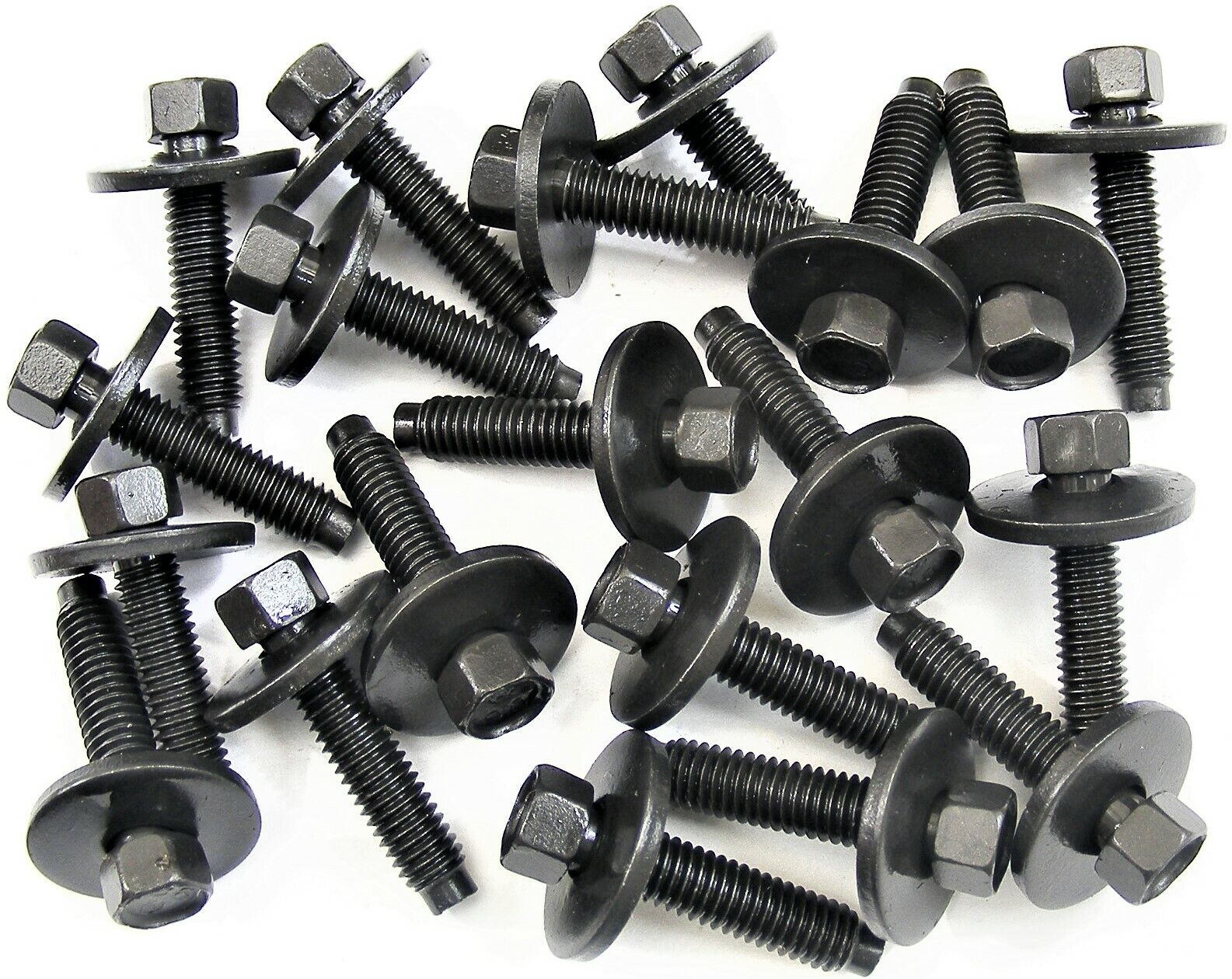 GM Truck Body Bolts- M6-1.0 x 28mm Long- 8mm Hex- 19mm Washer- 20 bolts- #113