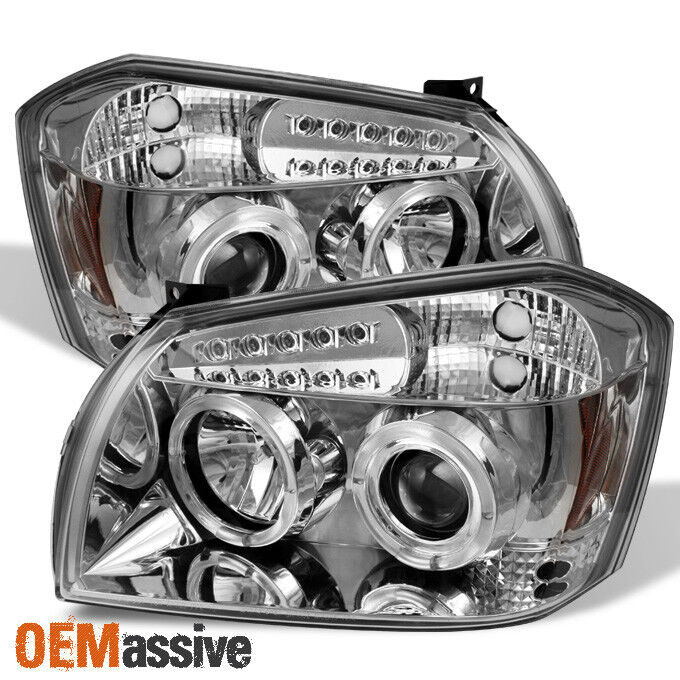 Fits 2005-2007 Dodge Magnum Dual Halo Projector LED Headlights Left+Right 2006