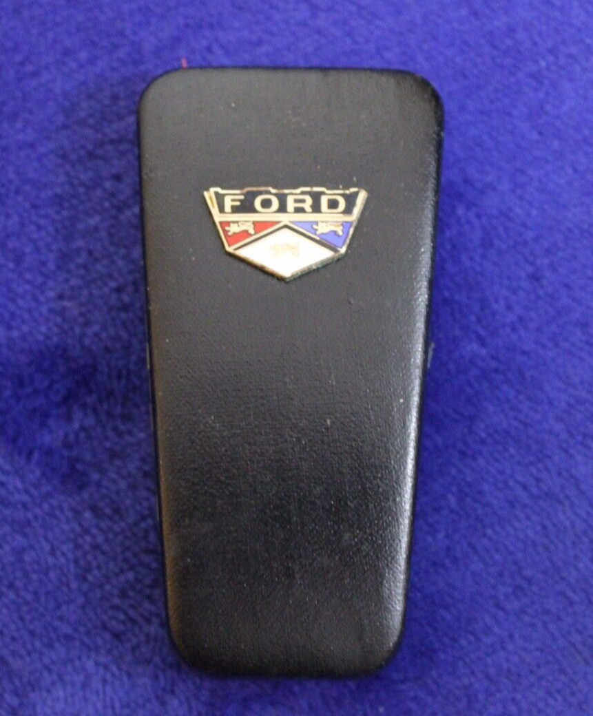 Vintage Ford Crest Leather Key Case Key Ring Key Chain Accessory Galaxie Falcon