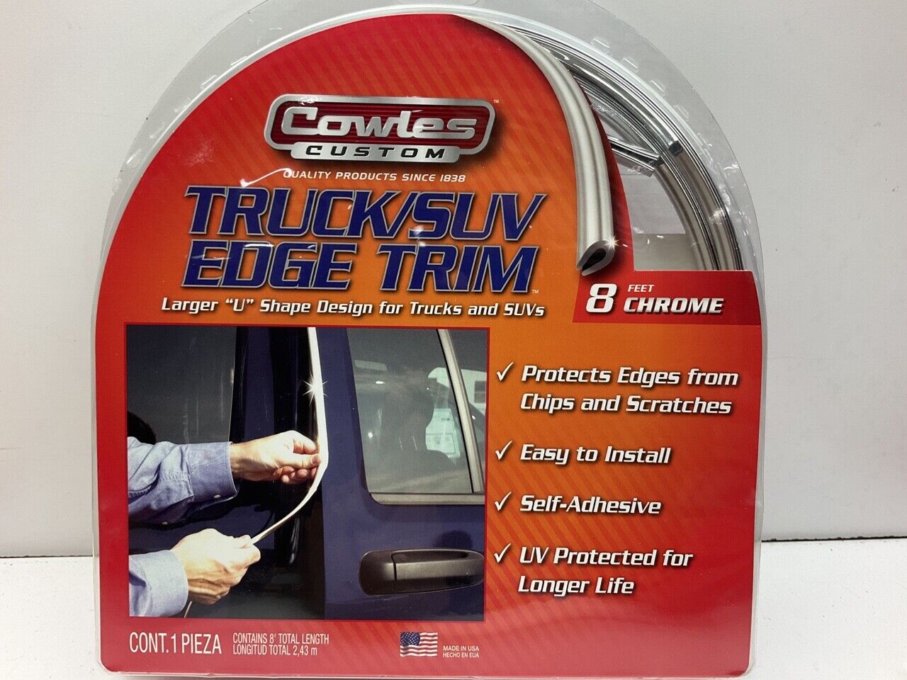Cowles S37204 Custom Chrome Truck Edge Guard Trim 8\'