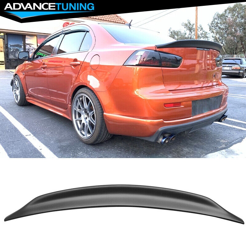 Fits 08-17 Mitsubishi Lancer EVO X 10 Sedan RS Style Unpainted Trunk Spoiler ABS
