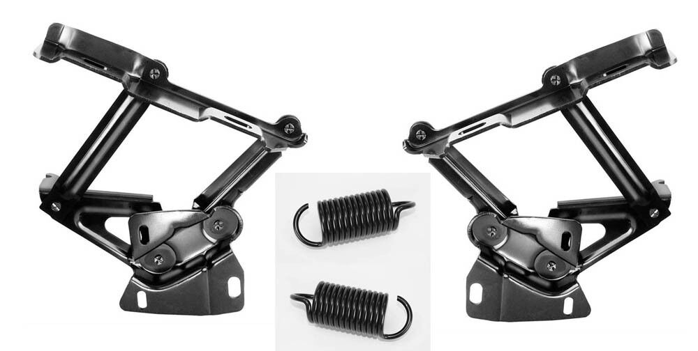 NEW 1967-1970 Mustang Cougar Hood Hinges & Springs PAIR both left and right side