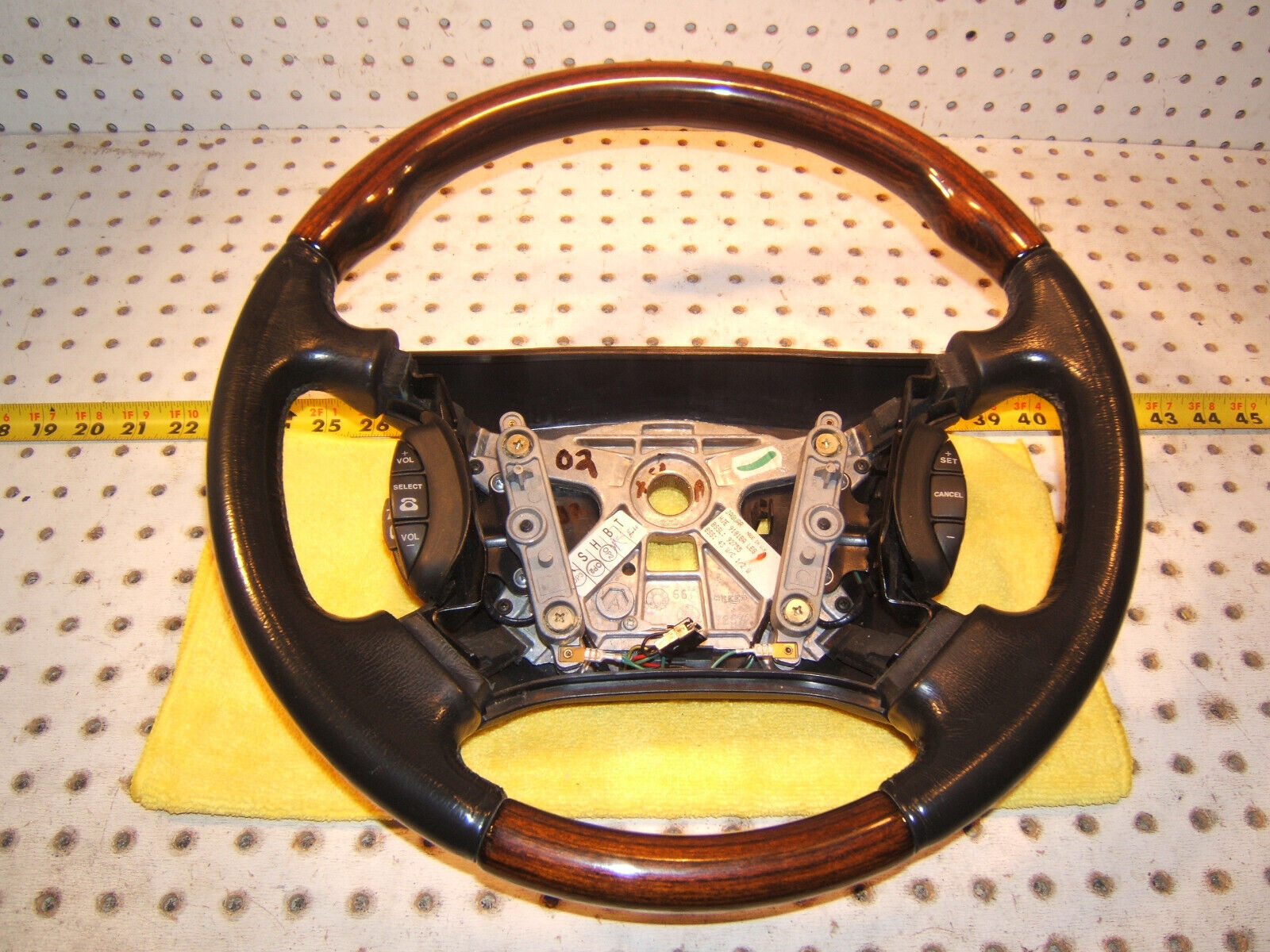 Jaguar 1999-03 XJR V8 Leather WOOD Steering GENUINE Jaguar 1 Wheel,No bag Cover
