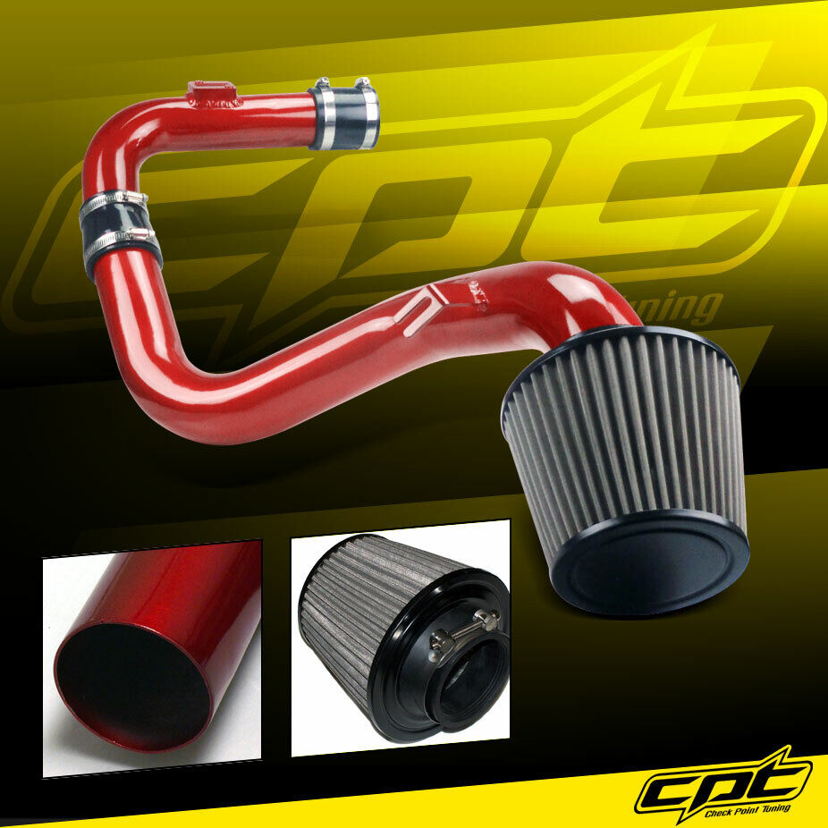 For 06-09 VW Golf GTI Turbo 2.0T FSI Red Cold Air Intake + Stainless Filter