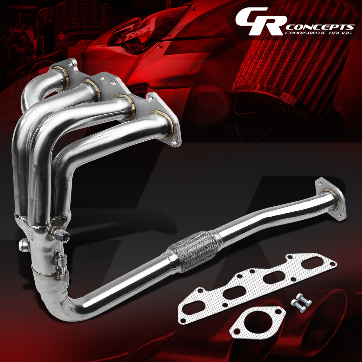 STAINLESS STEEL EXHAUST HEADER FOR 95-99 ECLIPSE/TALON/AVENGER 2G 2.0 NT/NA 420A