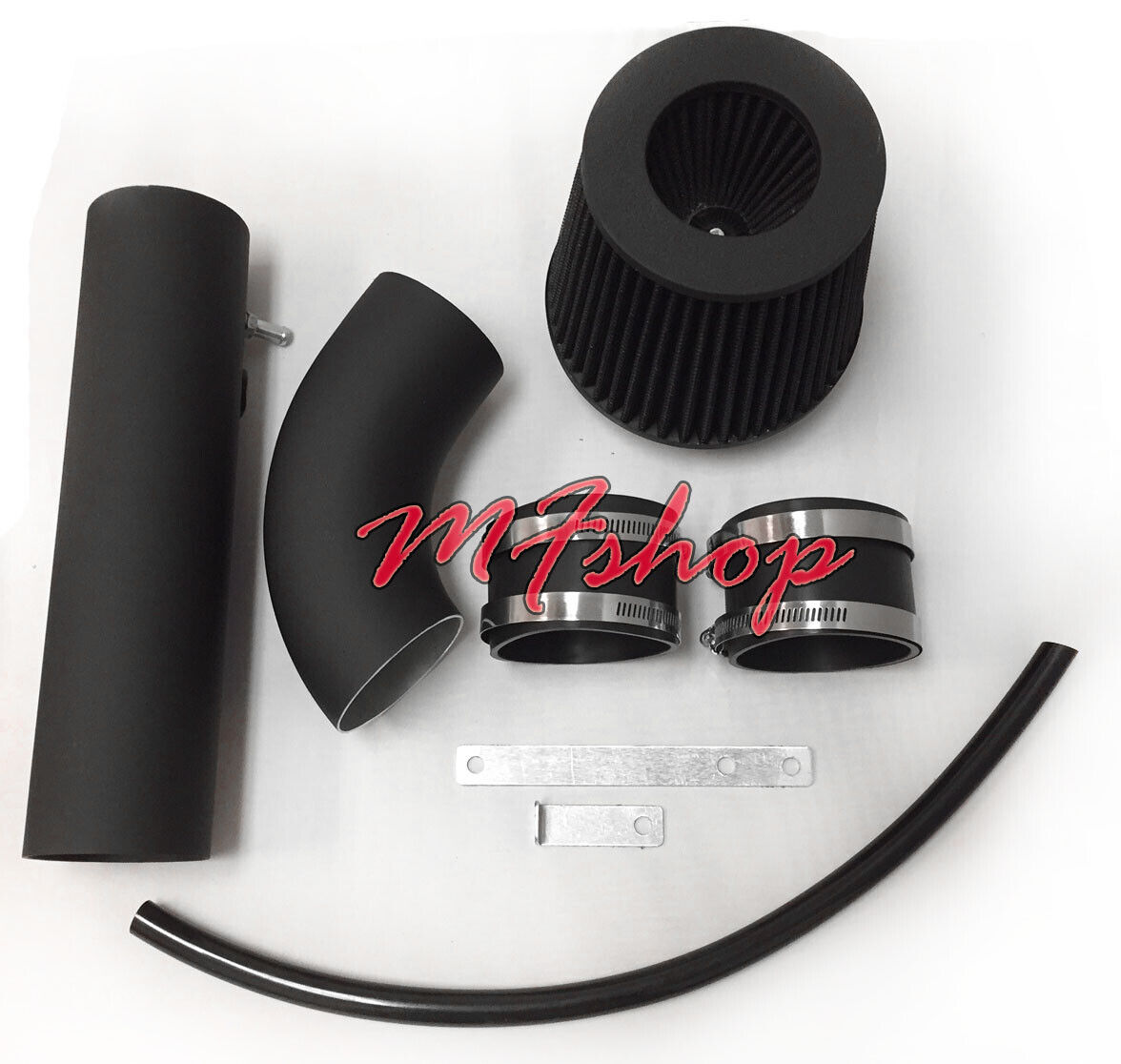 Coated Black For 2PC 2007-2013 Acura MDX 3.7L V6 Air Intake Kit + Filter