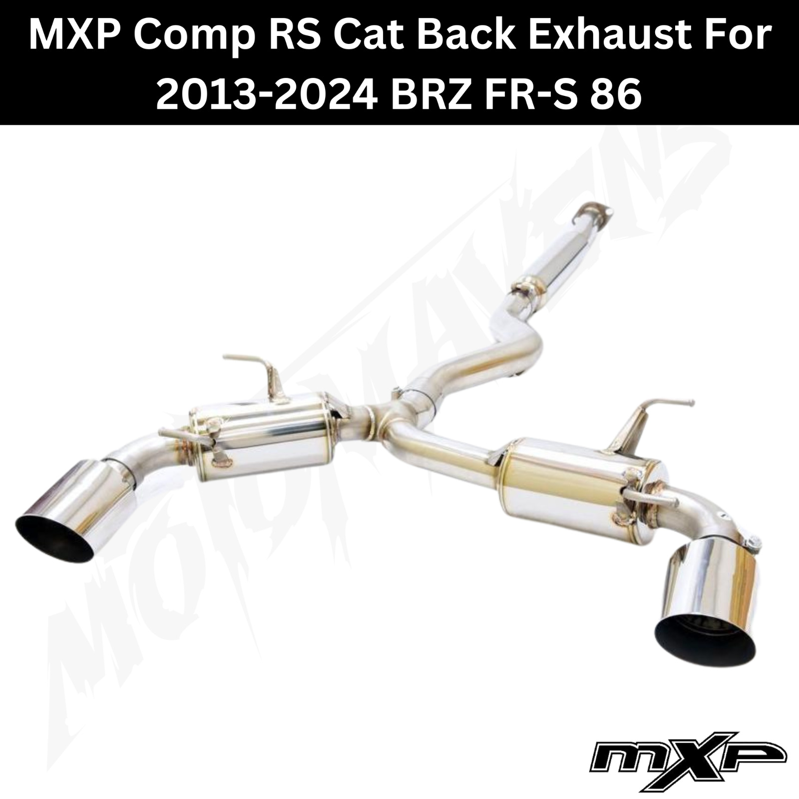 MXP Comp RS Cat Back Exhaust For 2013-2024 BRZ FR-S 86 Stainless Steel