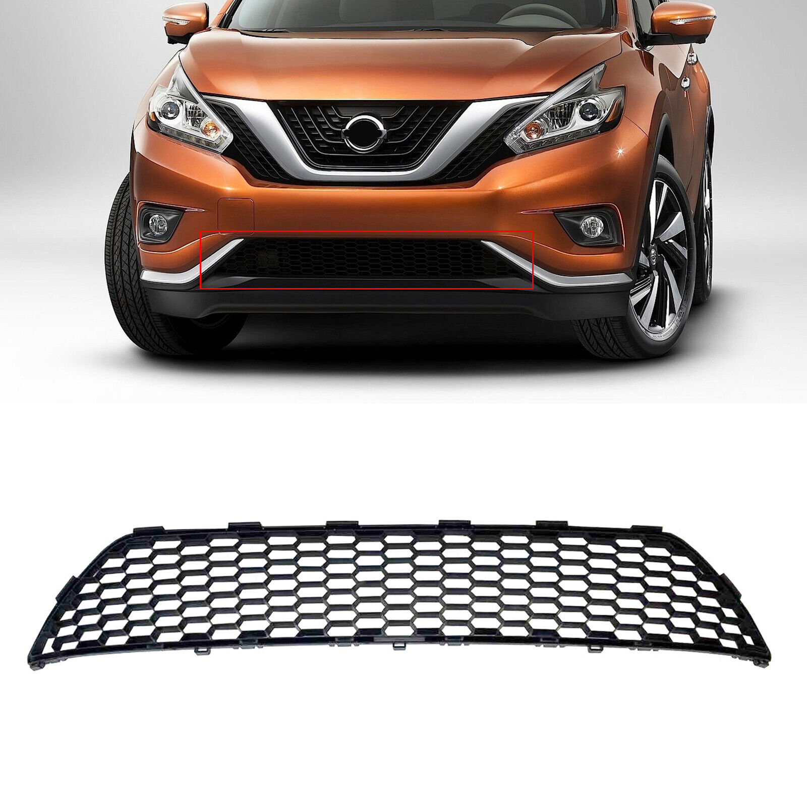 For 2015 2016 2017 2018 Nissan Murano Front Lower Bumper Grille Grill