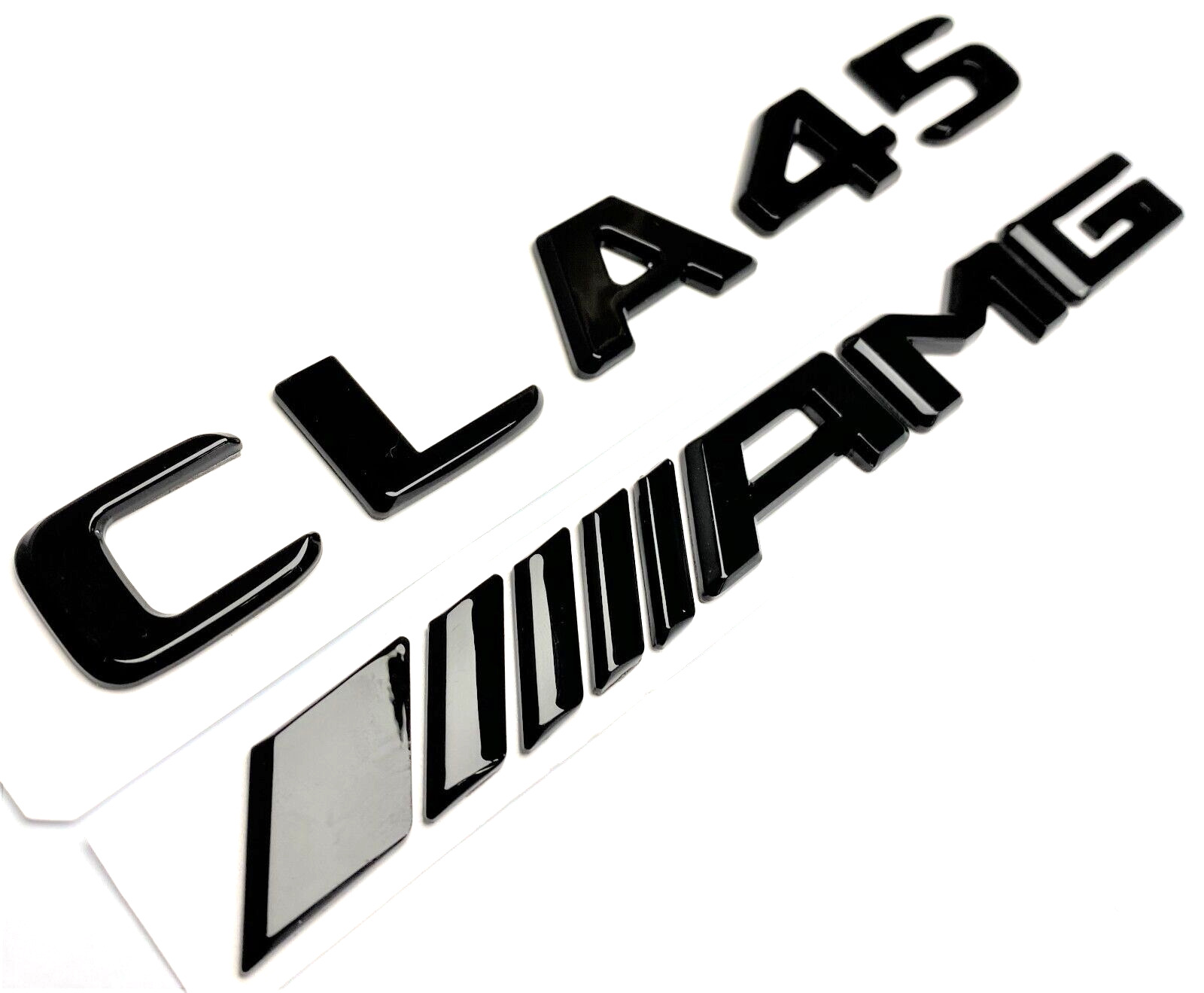 #2 BLACK CLA45+AMG MERCEDES CLA45 REAR TRUNK NAMEPLATE EMBLEM BADGE LIFTGATE