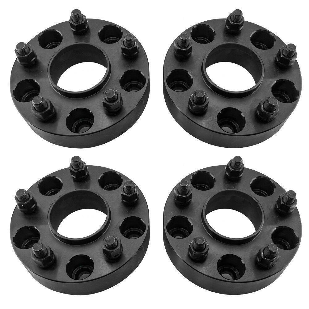 4X 1.5 Inch Black Wheel Spacers Adapters 5x5 for Jeep Wrangler JK Hub Centric