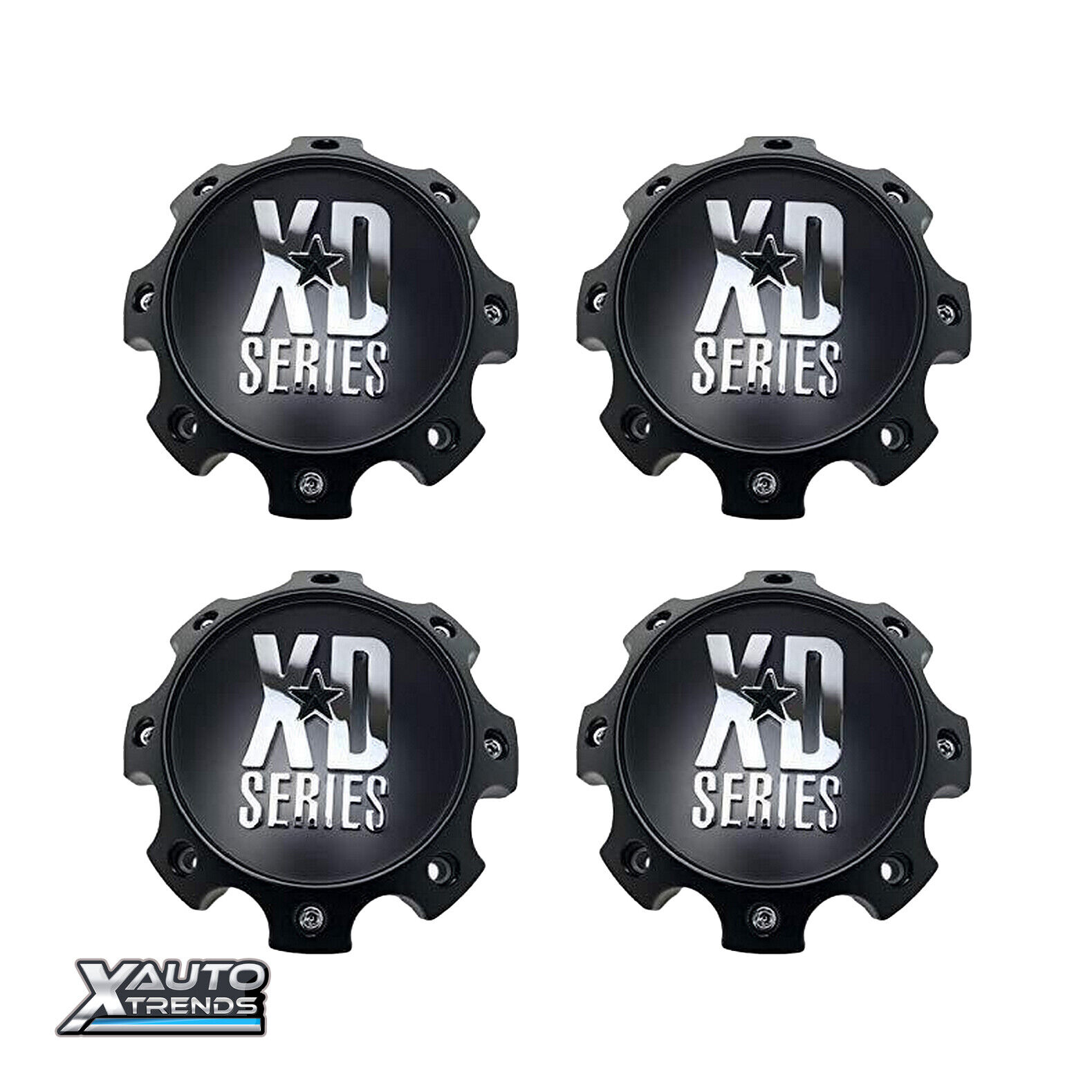 4 x XD Series Wheel Center Cap - Satin Black 1079L170SB-H42