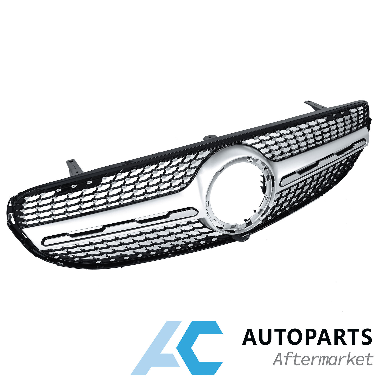 Diamond Grill Front Bumper Grille for Mercedes-Benz X253 2020- GLC 300 Chrome