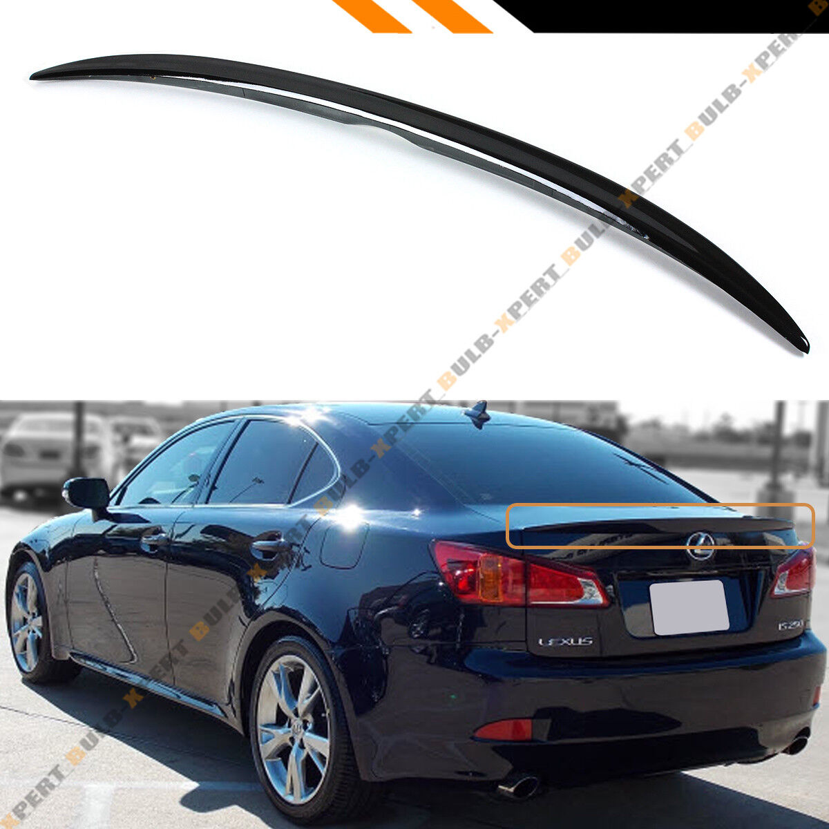 FOR 2006-13 LEXUS IS 250/350/ ISF VIP PAINTED GLOSSY BLK REAR TRUNK LID SPOILER