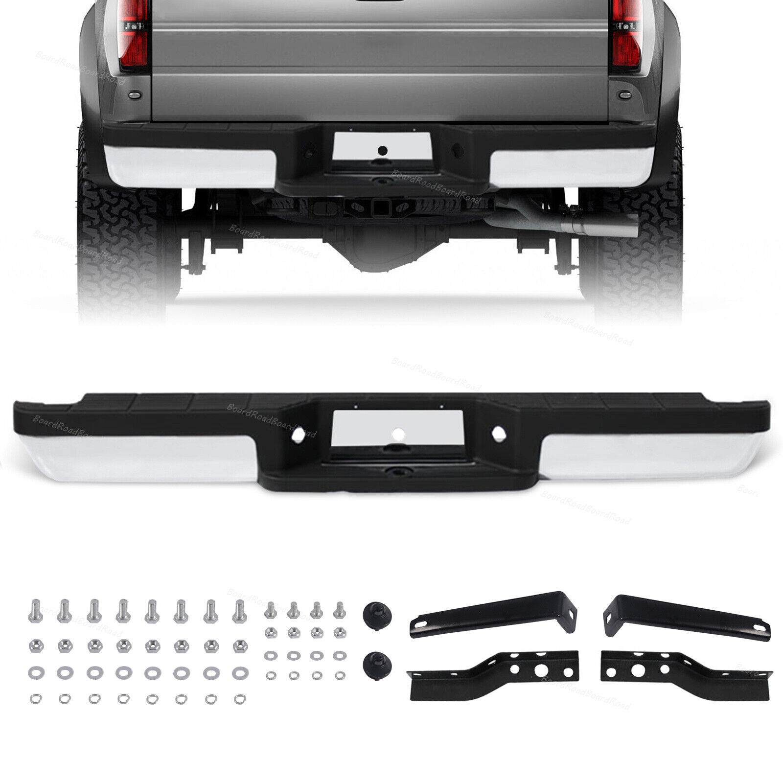 NEW Chrome  Steel Rear Step Bumper Assembly Fit For 1993- 2010 2011 Ford Ranger