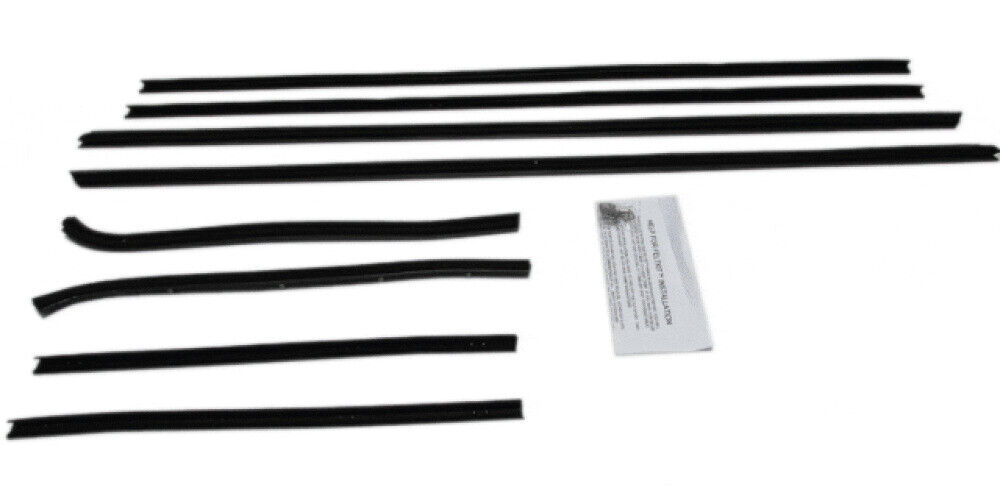 Window Sweeps Weatherstrip for 1968-1969 Ford Fairlane Hardtop Black Front Rear