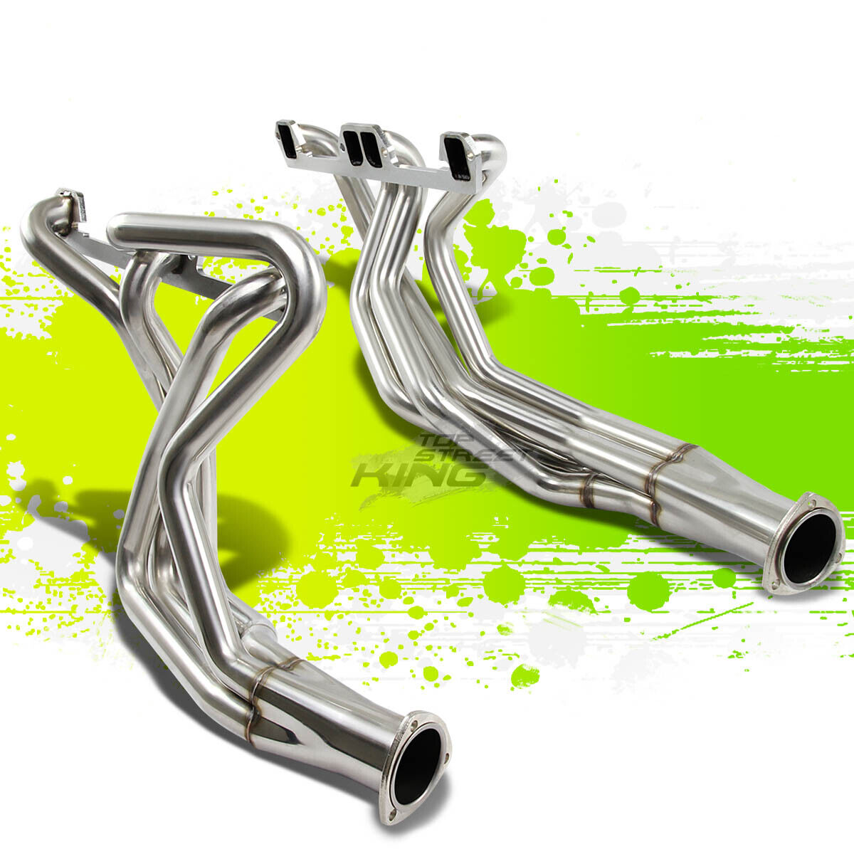 FOR SMALL BLOCK V8 318-360 A-F BODY EXHAUST MANIFOLD RACING HEADER+GASKETS/BOLTS