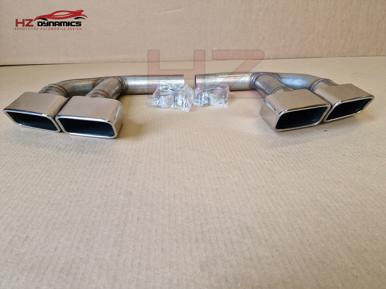 CHROME EXHAUST TAIL TIPS SQ7 LOOK FOR 2016 2018 AUDI Q7 T304 STAINLESS STEEL UK