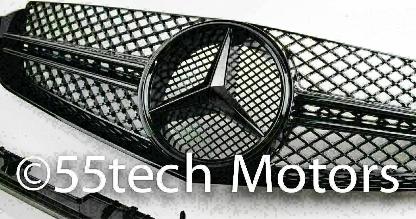 Mercedes W207 E350 E550 COUPE Grille Grill SLS AMG All Glossy Black 2010 2013  ✅