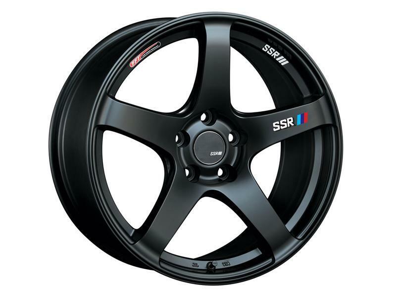SSR GTV01 18x9.5 5x114.3 22mm Offset Flat Black Wheel Evo 8 9 X / G35 / 350z / 3