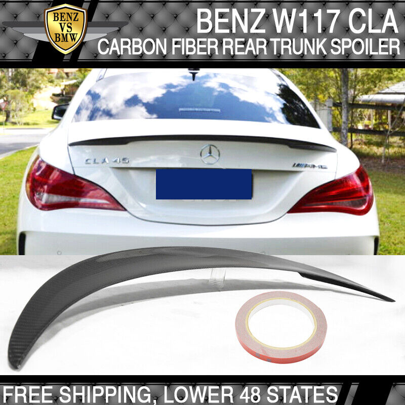 13-18 Benz C117 CLA-Class Sedan ADH Style Rear Trunk Spoiler Carbon Fiber