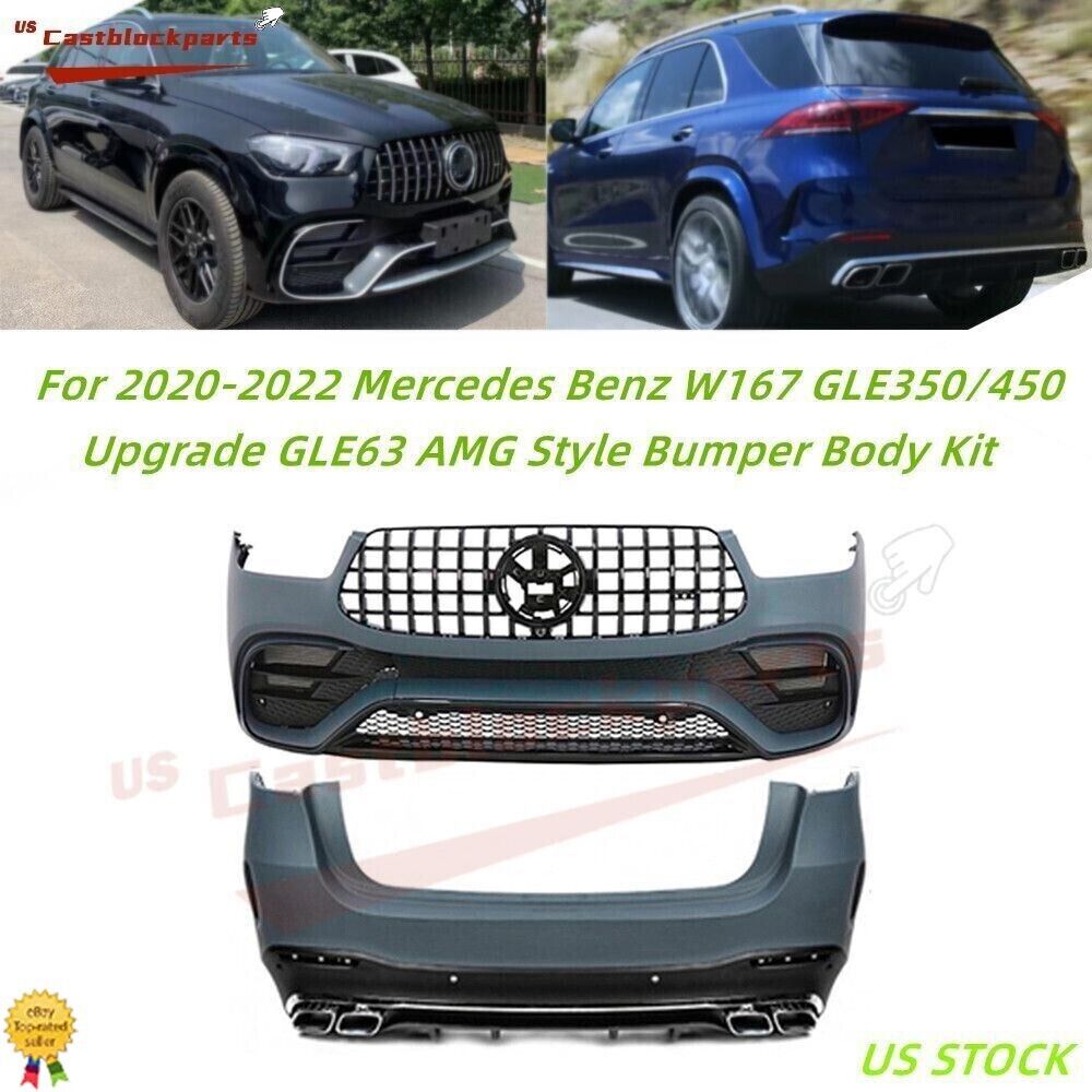 For 20 21 22 Mercedes W167 GLE350/450 Upgrade To GLE63 AMG Style Bumper Body Kit