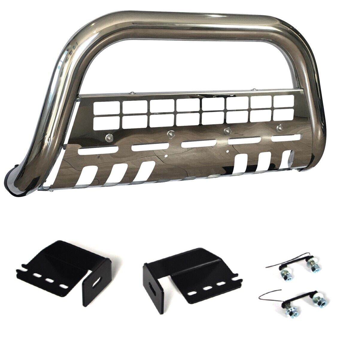 Fits 2004-2008 Ford F150 4wd chrome Guard Push Bull Bar Stainless Steel Bumper
