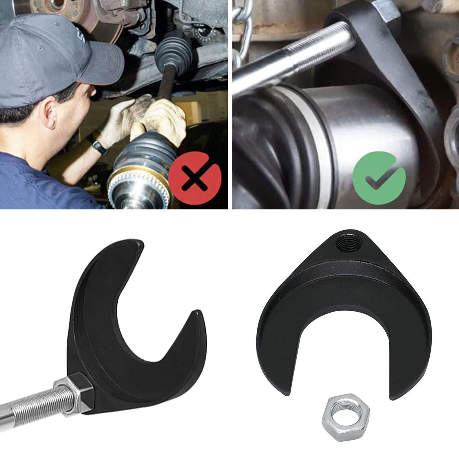 Car Front Wheel Drive CV Axle Puller CV Joint Slide Hammer Adapter Removal Tool