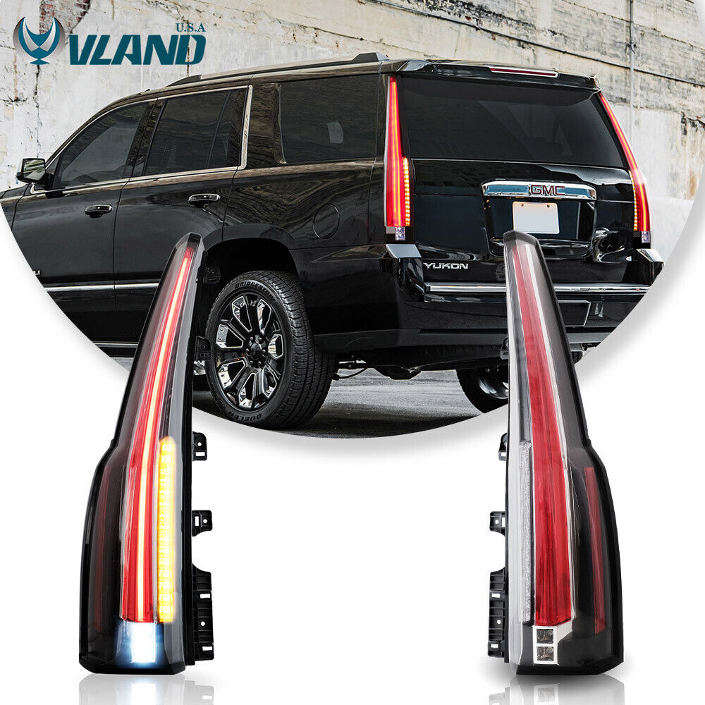 Full LED Taillights For 2015-2020 GMC Yukon/Yukon XL Rear Lamps Cadillac Style