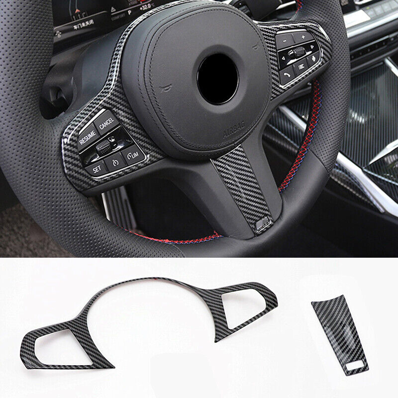 Carbon Fiber ABS for BMW 3 Series G20 Interior Trim Steering Wheel Cover 20-22