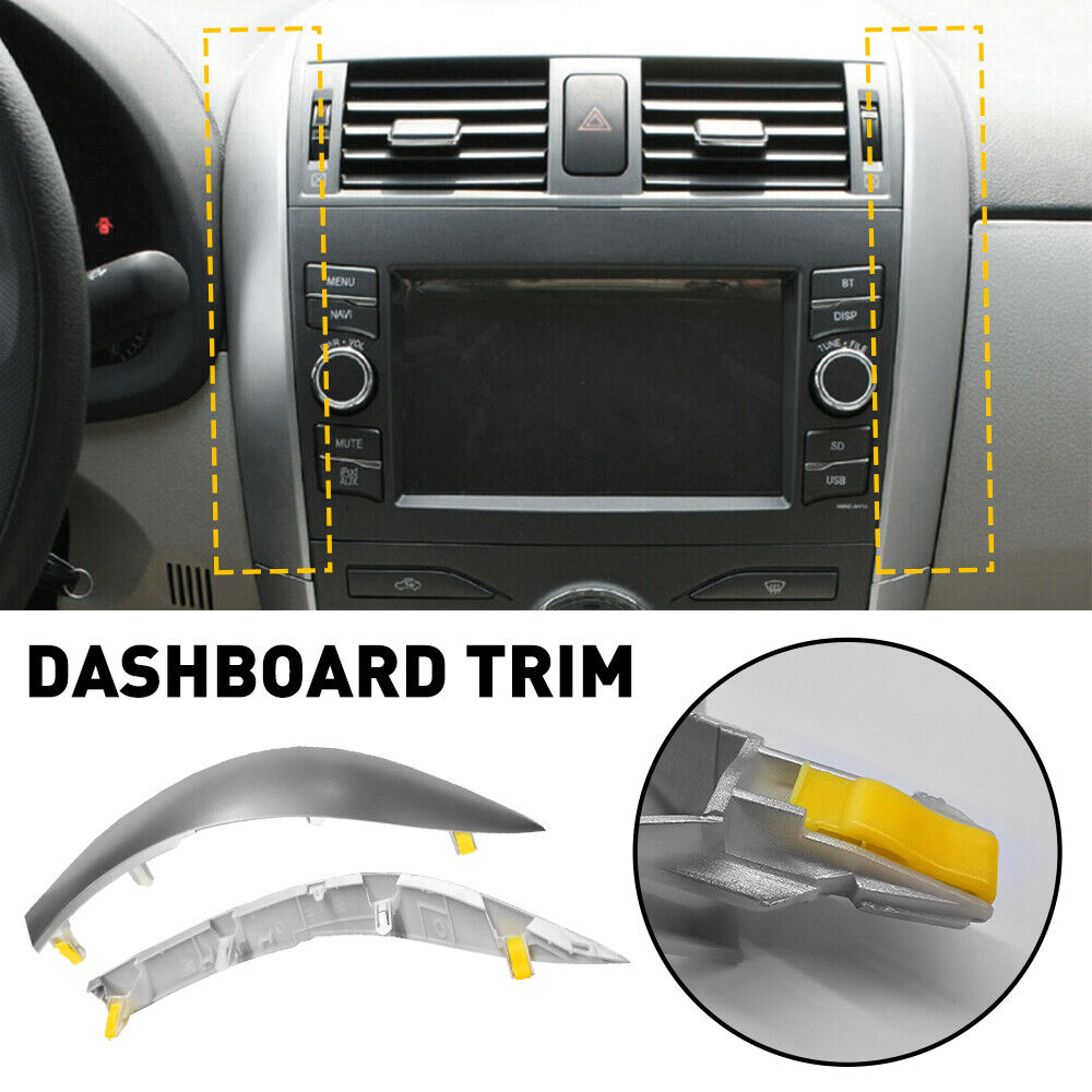 For Toyota Corolla Altis 2009-2013 Pair Upper Side Central Dashboard Trim Strip