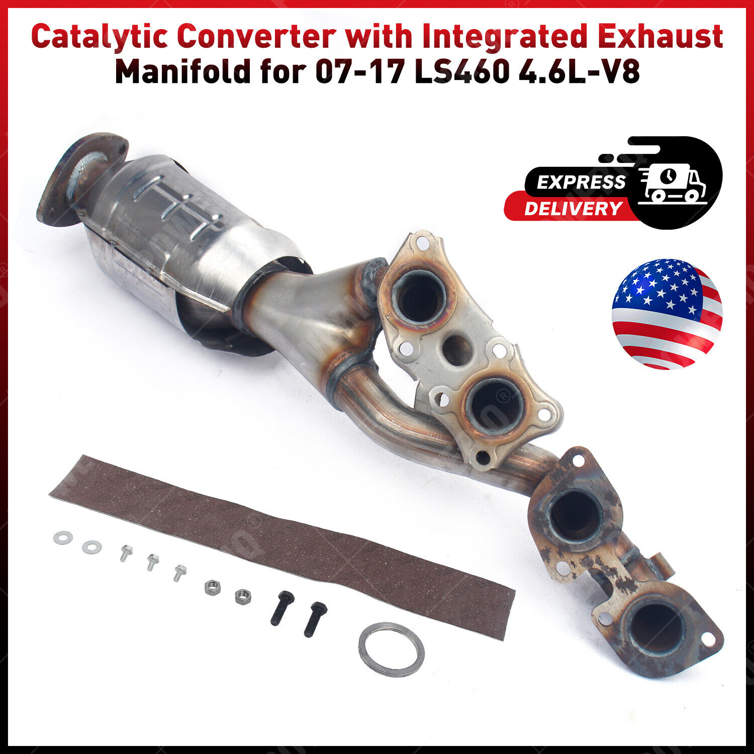 Exhaust Manifold W/ Integrated Catalytic Converter For Lexus LS460 4.6L-V8 07-15