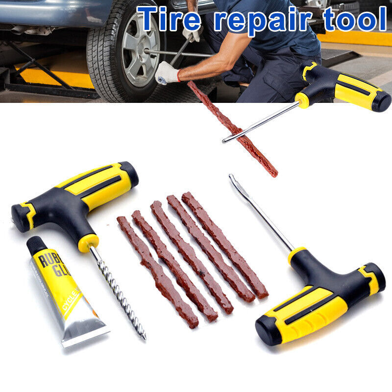 Tire Repair Kit Flat Punctures for Car Truck Motorcycle Home Plug Patch 8pcs