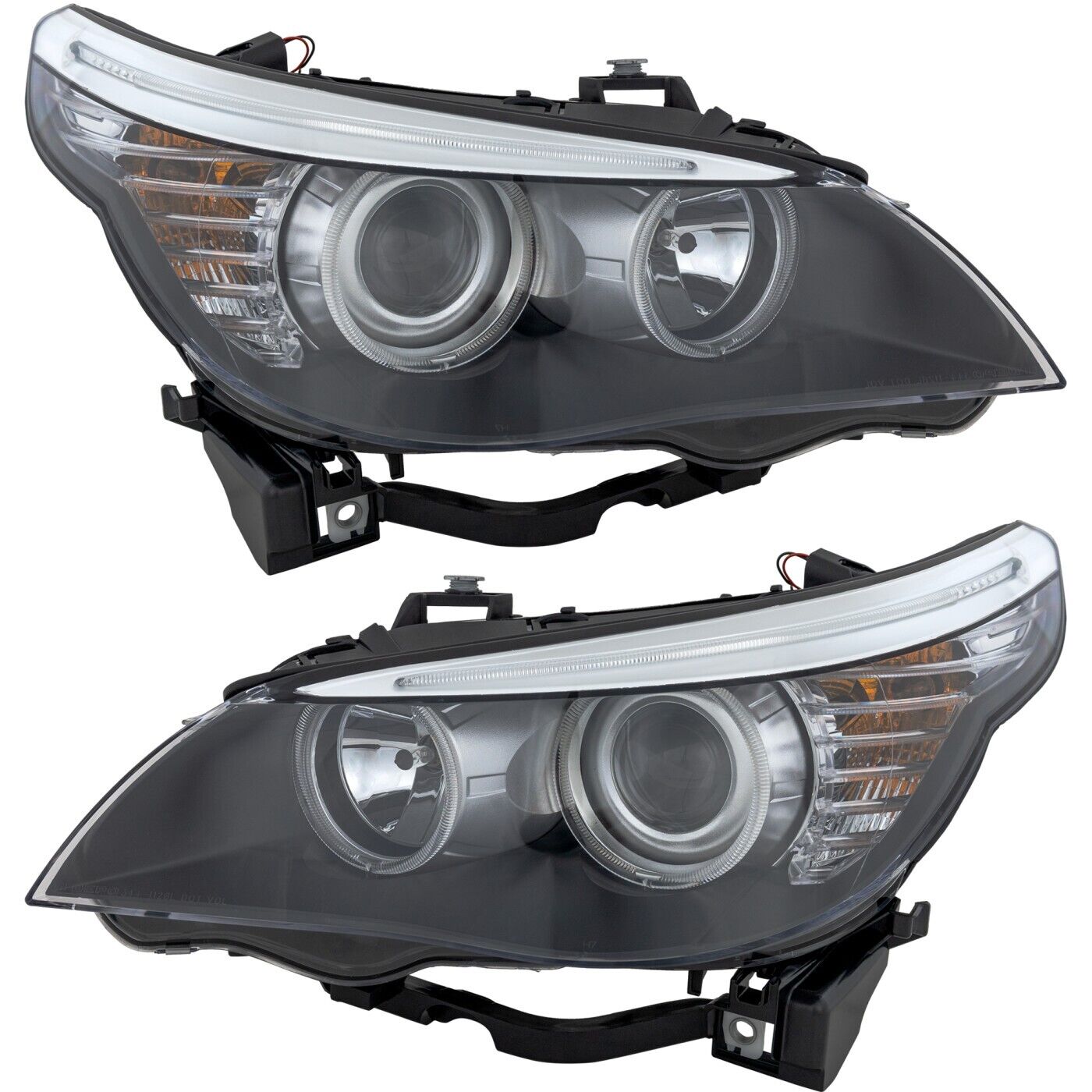 Headlight Set For 2008-2010 BMW 528i 535i LH and RH Side Halogen with bulb