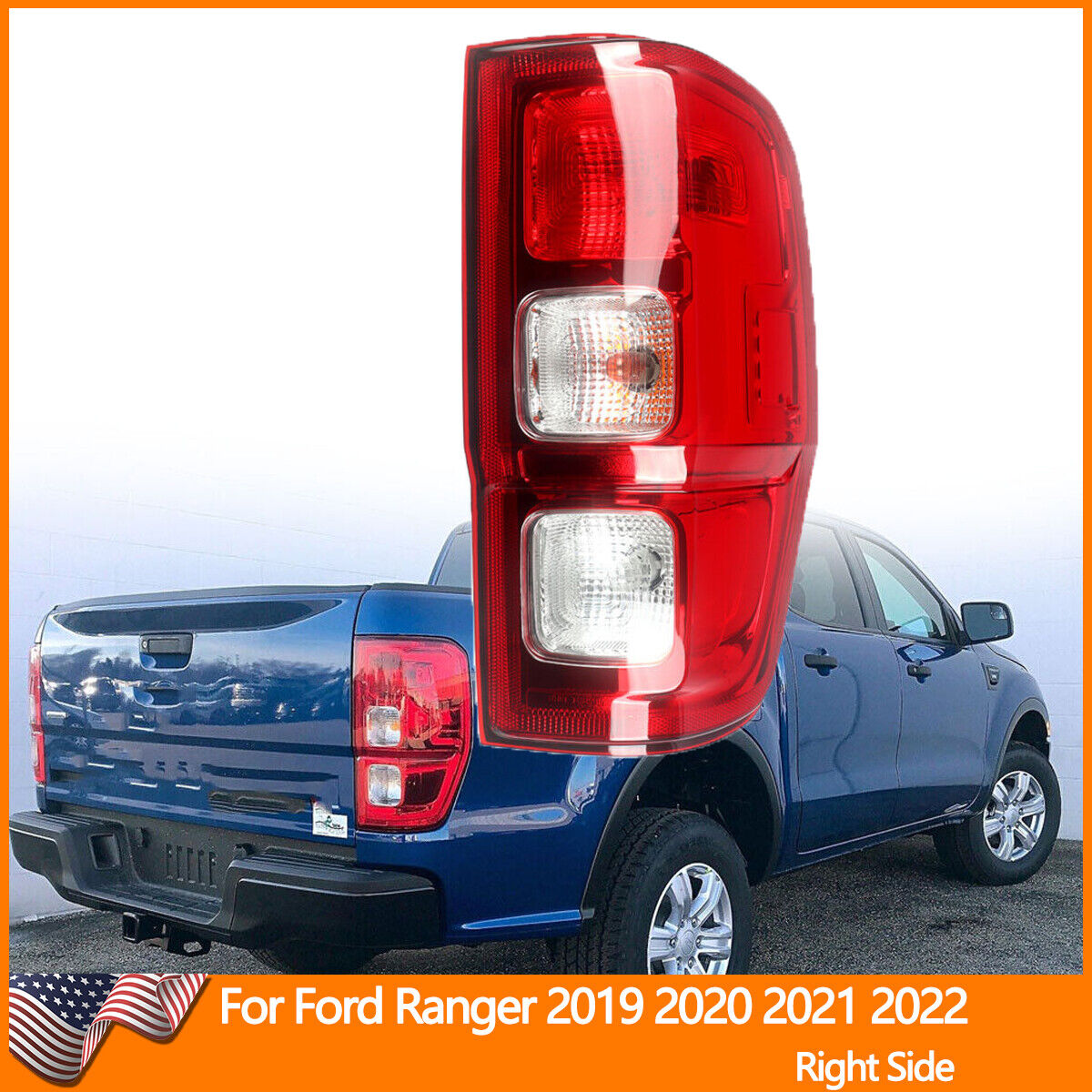 Right Passenger Tail Light Lamp Brake For Ford Ranger 2019 2020-2022 W/O BLIS