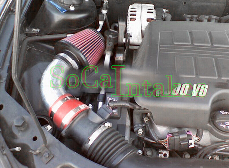 Red Air Intake kit & Filter For 2004-2011 Chevy Malibu 3.5L 3.6L 3.9L V6