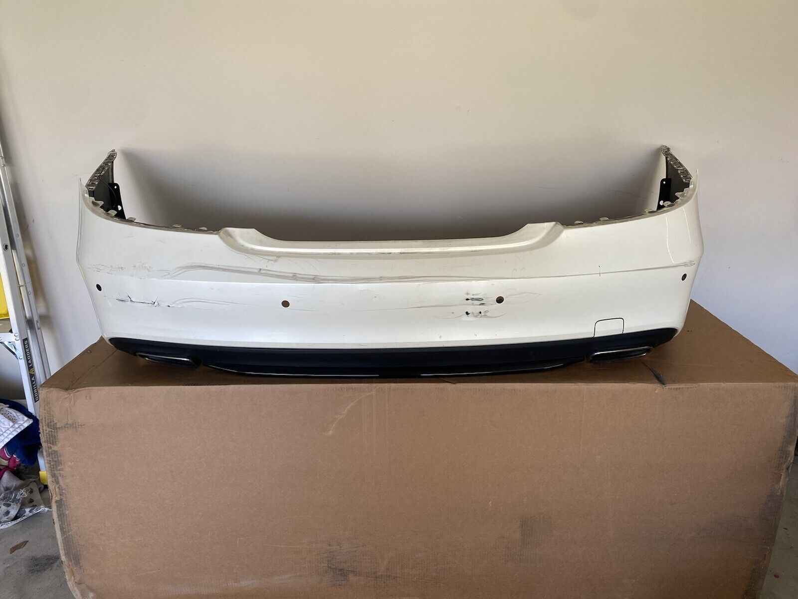 2017 Mercedes Benz  CLS550 Rear Bumper Cover Assembly  White OEM AMG