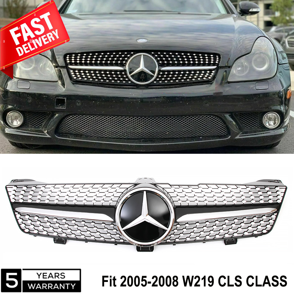 For Mercedes W219 CLS350 CLS550 CLS63 CLS500 2005-2008 Diamond Grille Grill Star