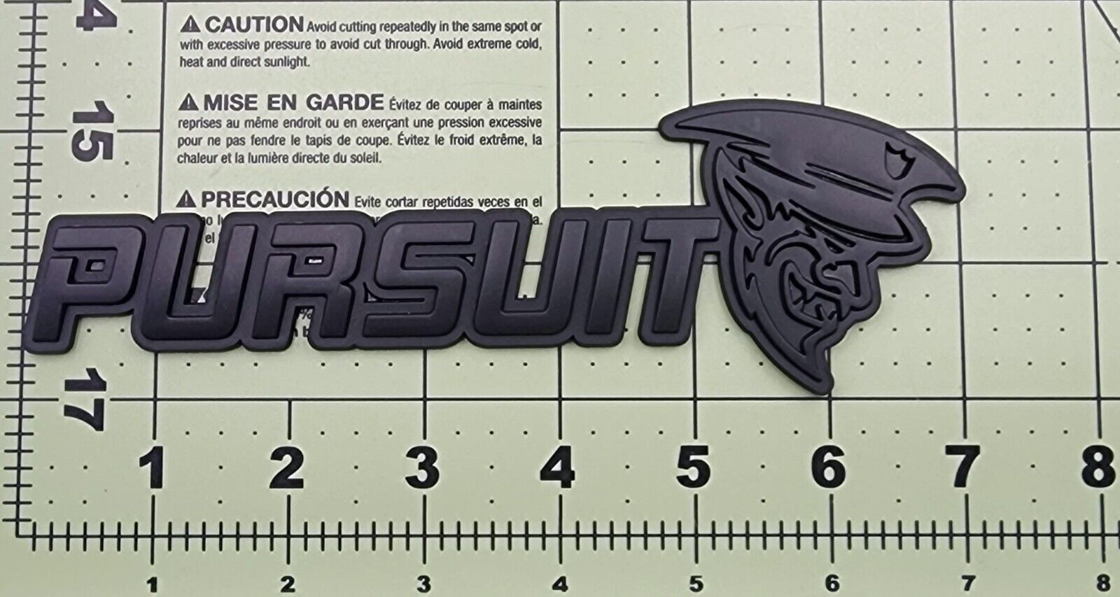 Satin Black Pursuit Front Grill Badge