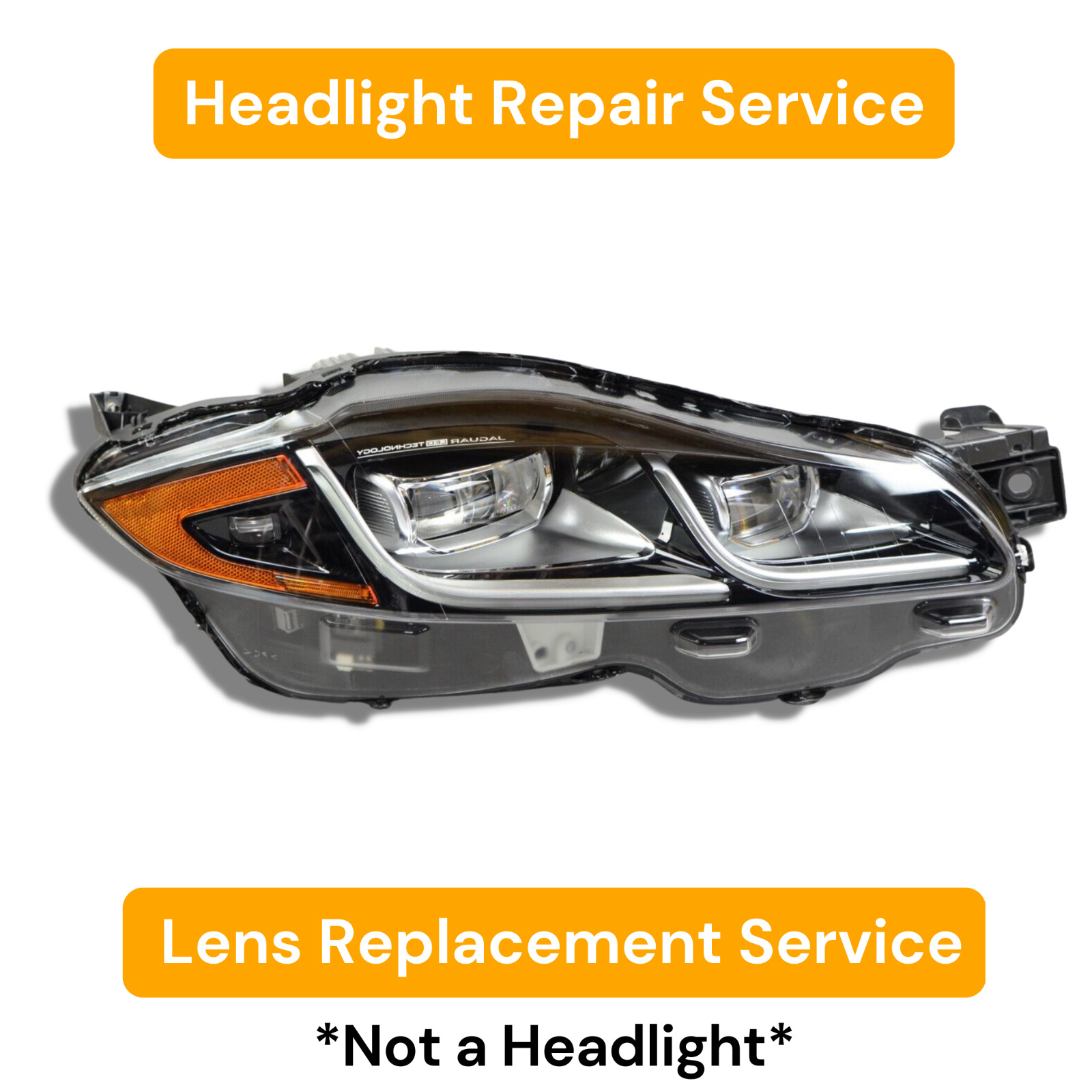 2016-2019 Jaguar XJ XJL XJR Right RH Headlight Lens Replacement Repair Service
