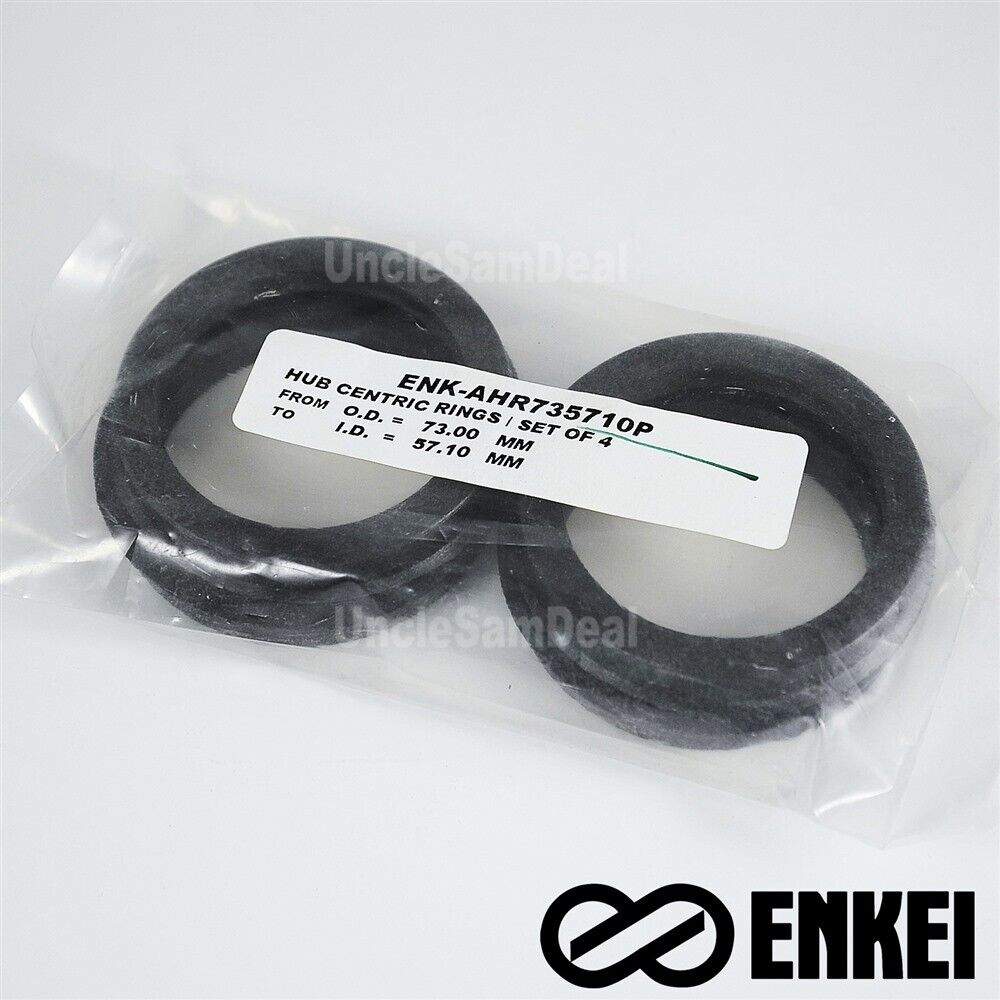 (SET OF 4 RINGS) ENKEI HUB CENTRIC RINGS ID 57.1 OD 73 (57mm CAR to 73mm WHEEL)