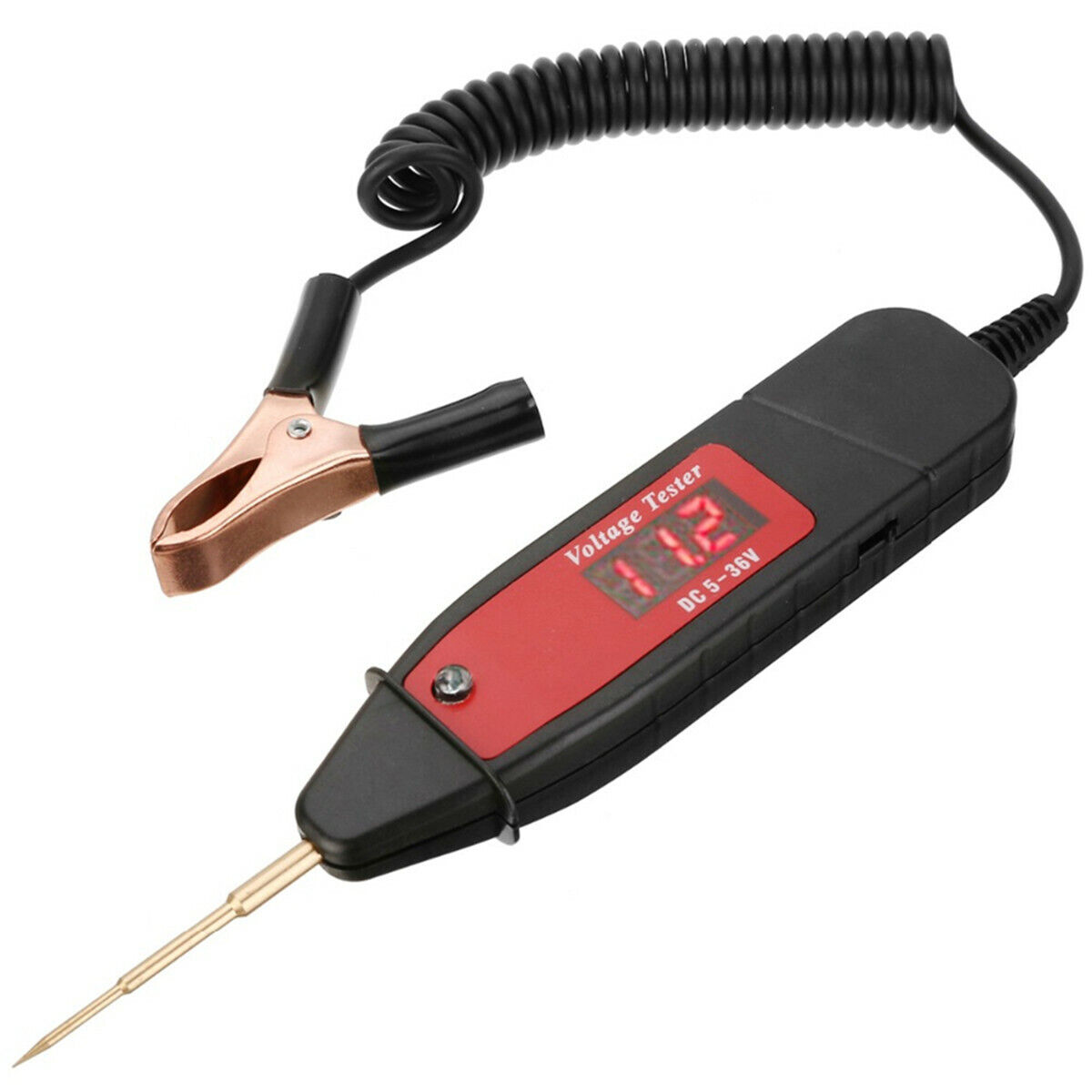 Car Digital Voltage Tester Pen 5-36V System Probe Detector Test Cars Tools Light