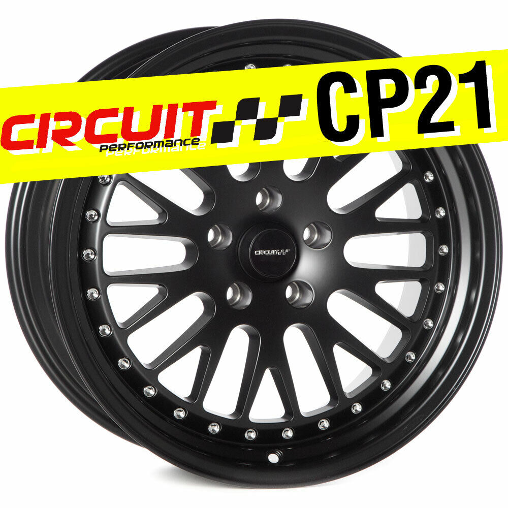 (1) Circuit Performance CP21 18x9.5 5-114.3 +20 Flat Black Wheel Fits G35 350Z