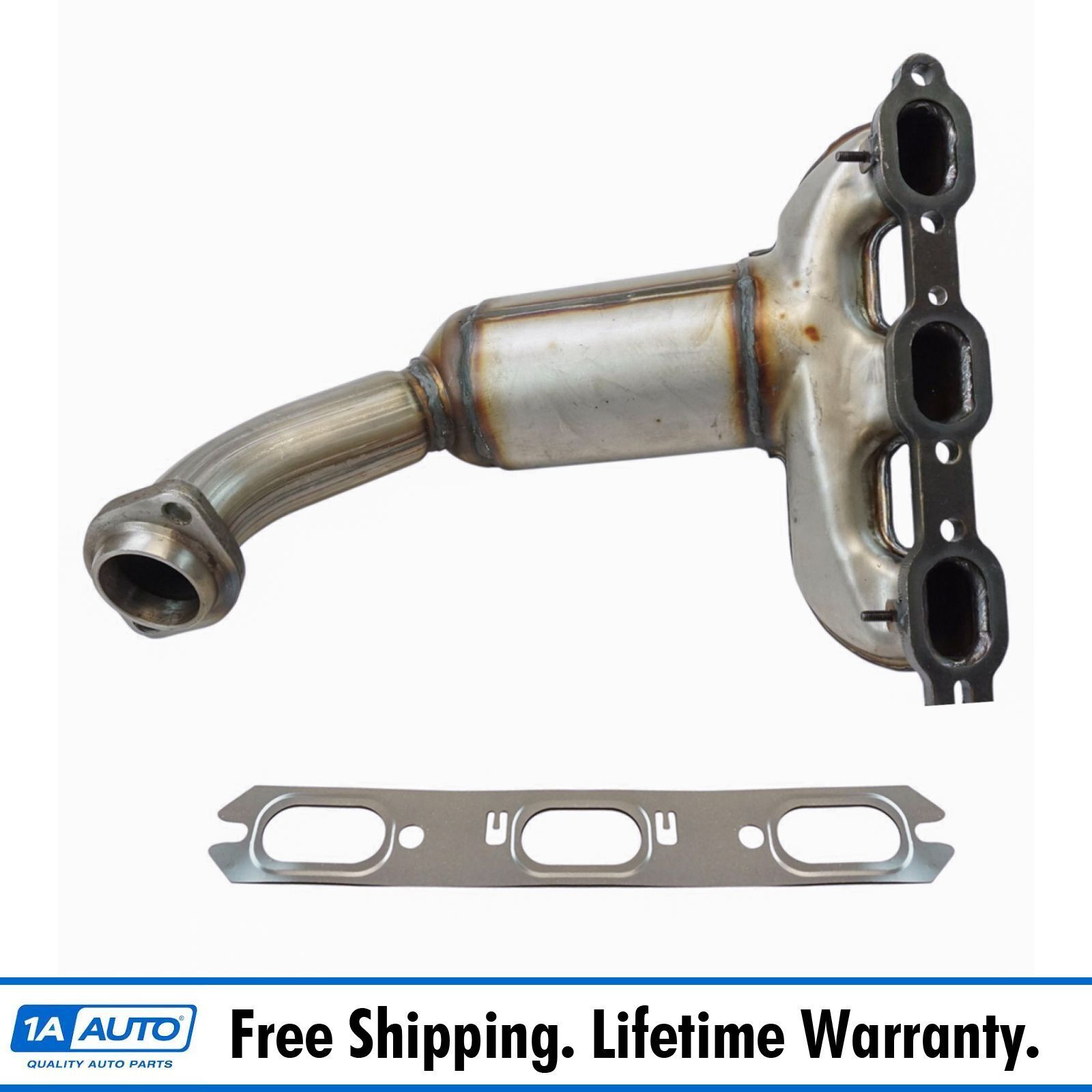 Rear Exhaust Manifold with Catalytic Converter & Gasket for Dodge Chrysler New